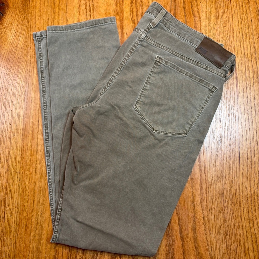 Paige Lennox Slim Fit Pants Mens 34X32 Hazel Green Vintage M653710-4466 Trousers